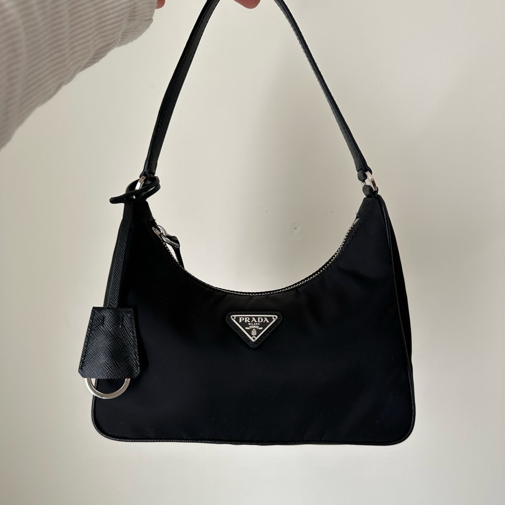the Prada Re-Edition 2005 shoulder bag is made of Re-Nylo